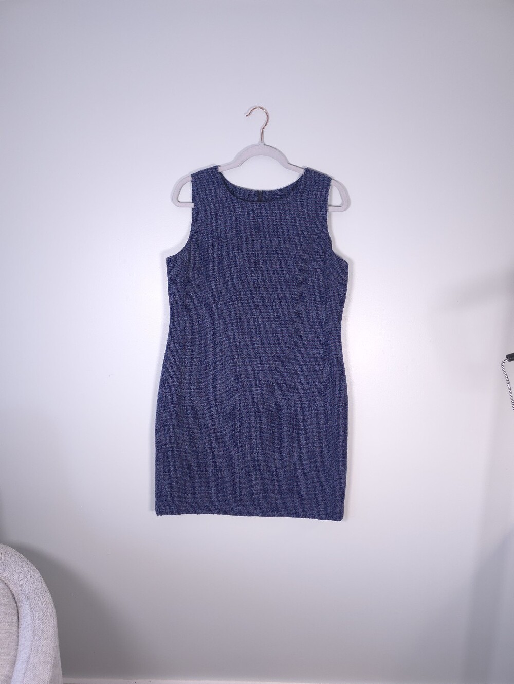 Freeport Studio 16P Blue Purple Pin Check Dress Office Work Classic Preppy